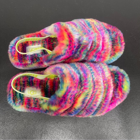UGG Fluff Yeah Pixelate Slide Slipper Youth/Women’s Size 5 - Picture 8 of 10